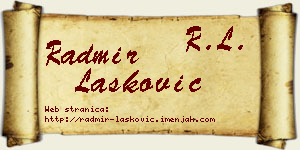 Radmir Lasković vizit kartica